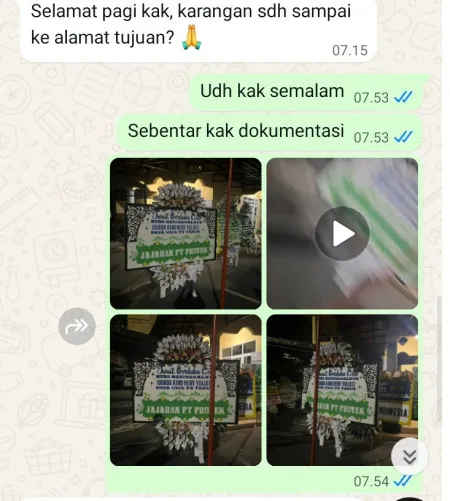 Pengiriman Papan Bunga Selamat Tengah