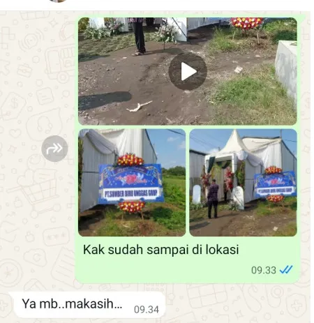 Pengiriman Karangan Bunga Tengah