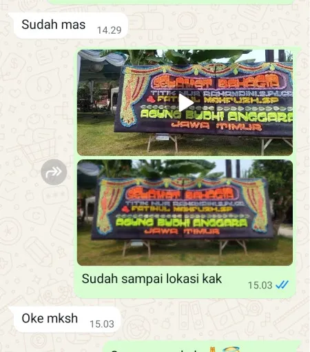 Pengiriman Papan Bunga Tengah